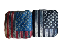 Load image into Gallery viewer, Rustic American Flag Cornhole Bags – Pro Dual-Sided Set (Fast &amp; Slow) | ACL Regulation
