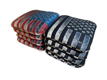 Load image into Gallery viewer, Rustic American Flag Cornhole Bags – Pro Dual-Sided Set (Fast &amp; Slow) | ACL Regulation
